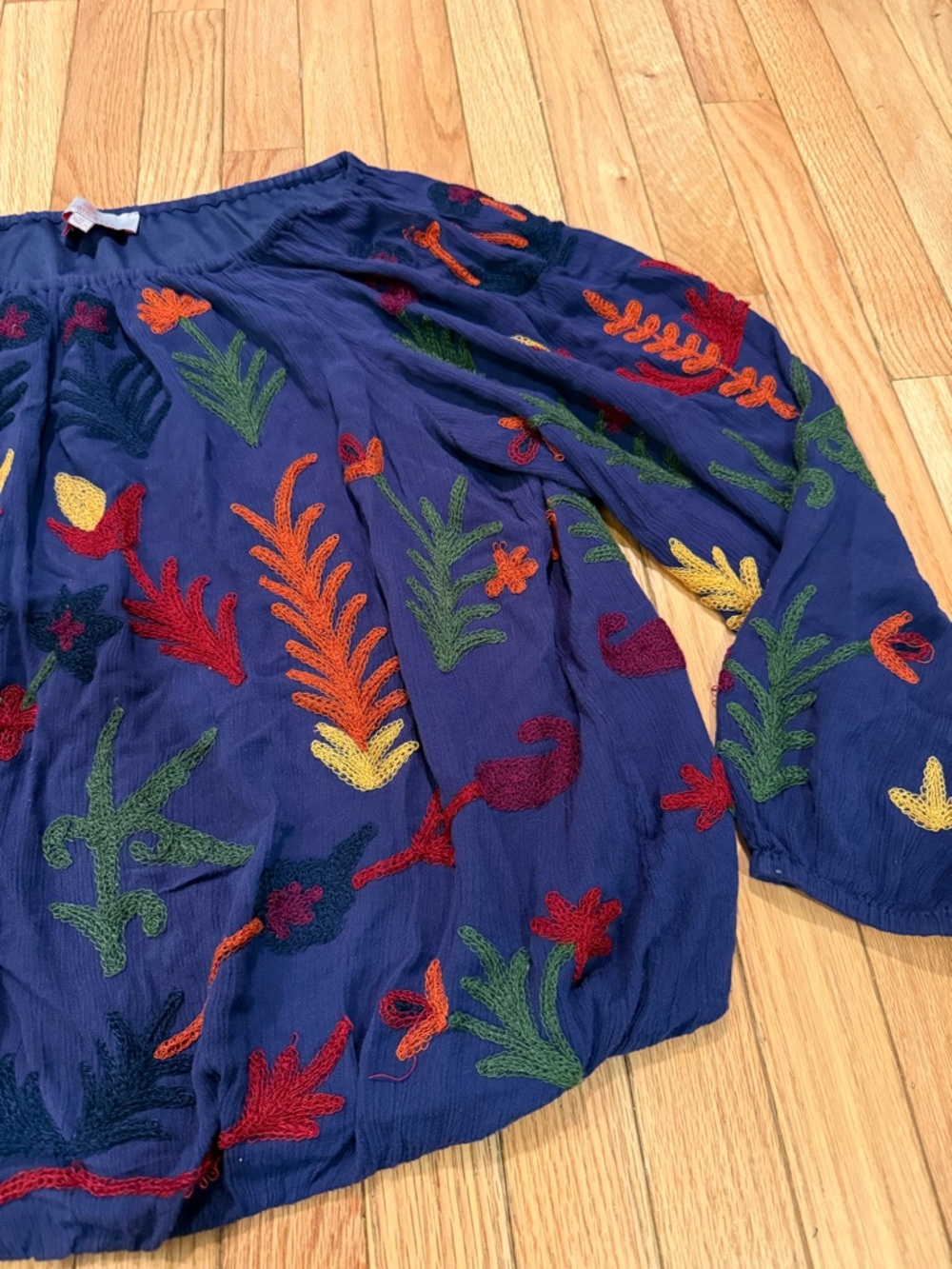 Laurie Felt Purple Floral Embroidered Detail Blouse Size 1X - Picture 5 of 11